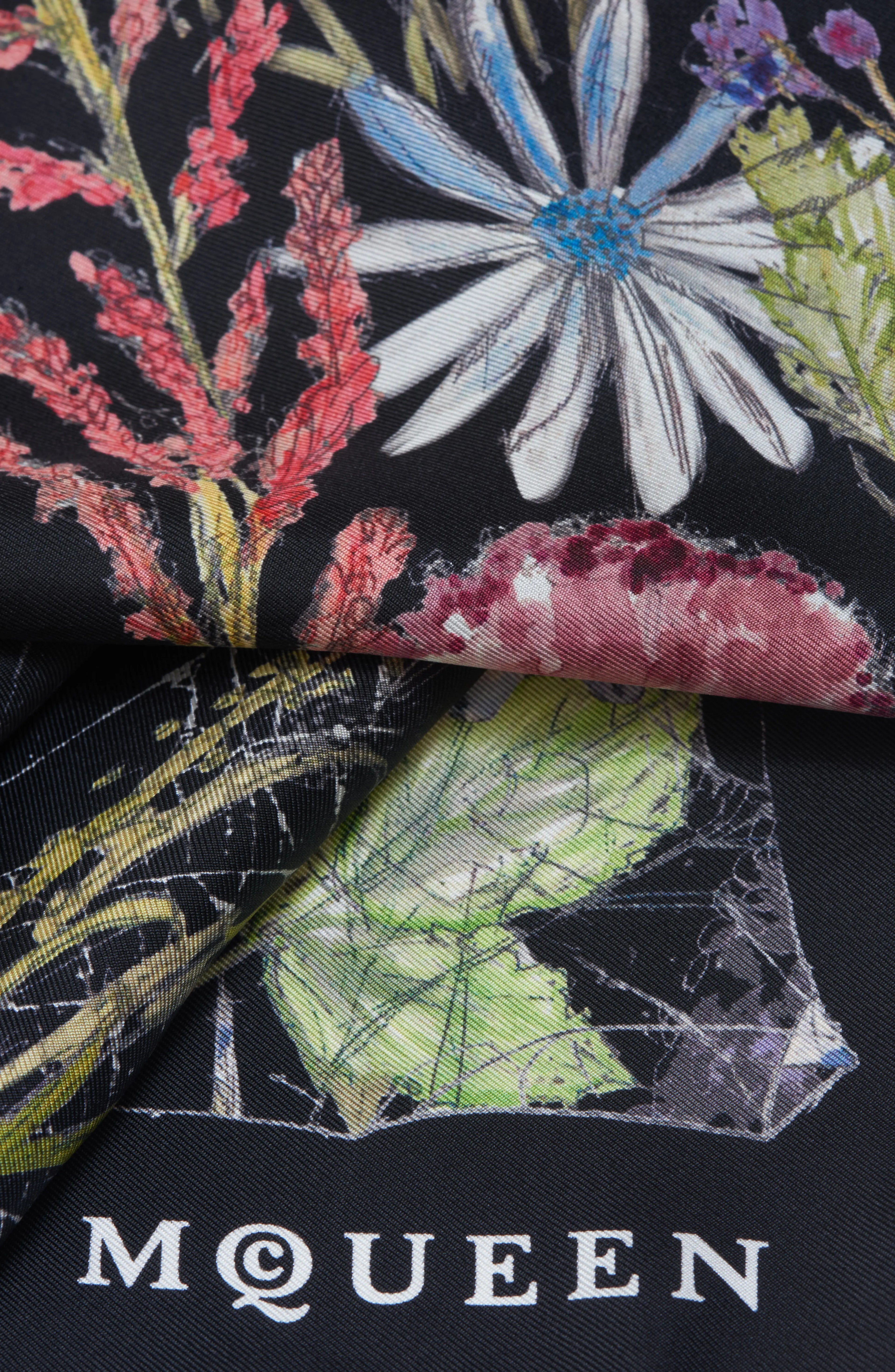 Spider Floral Silk Twill Square Scarf