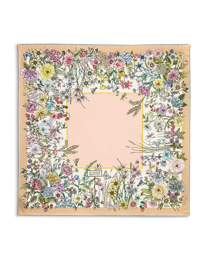 Summer Bounty Silk Square Scarf