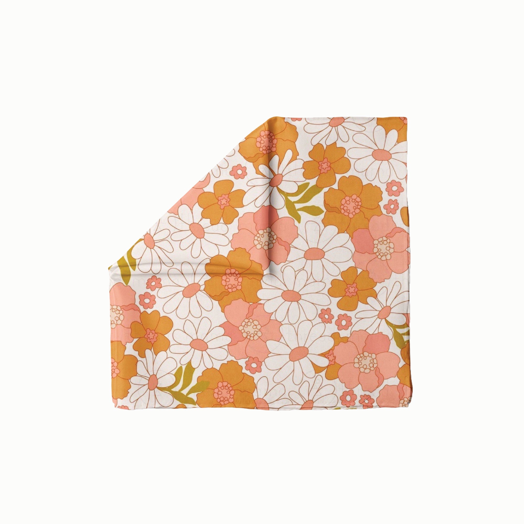 70's Floral Head Scarf