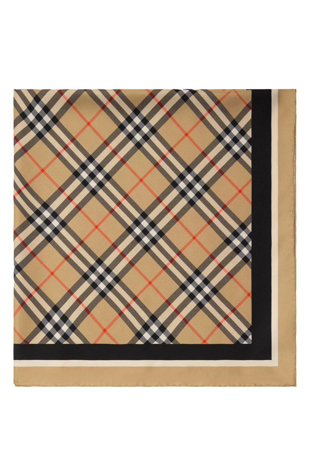 Medium Check EKD Stamp Square Silk Twill Scarf