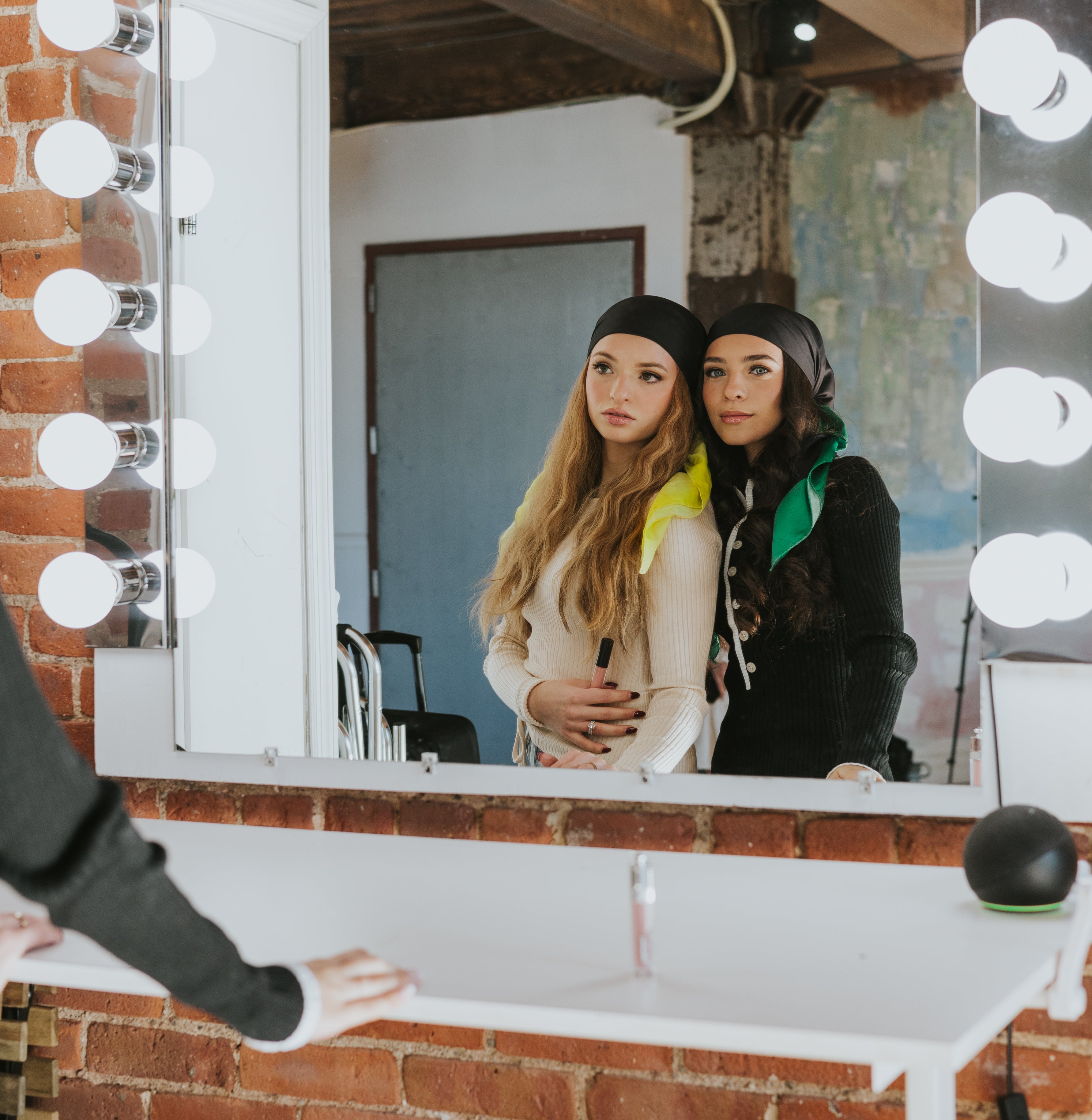 Black With Neon Border Head Scarf