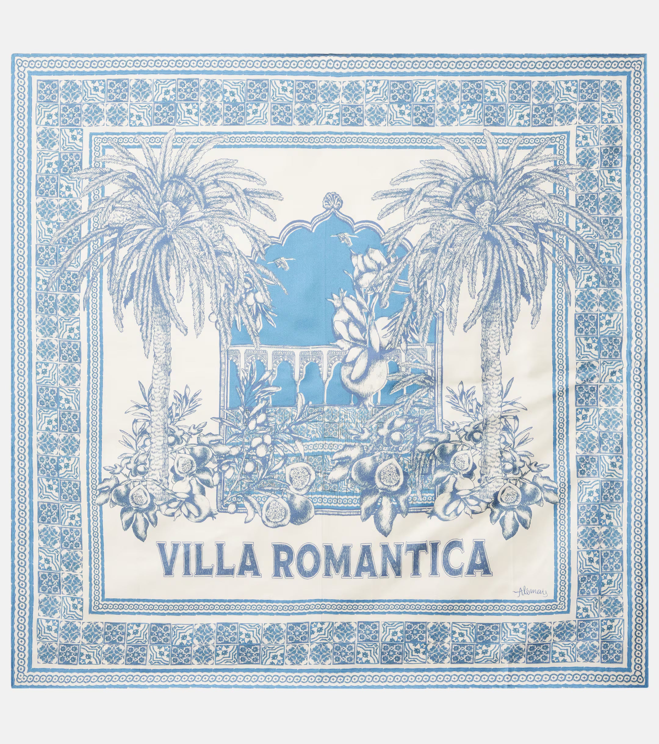 Villa Romantica silk scarf