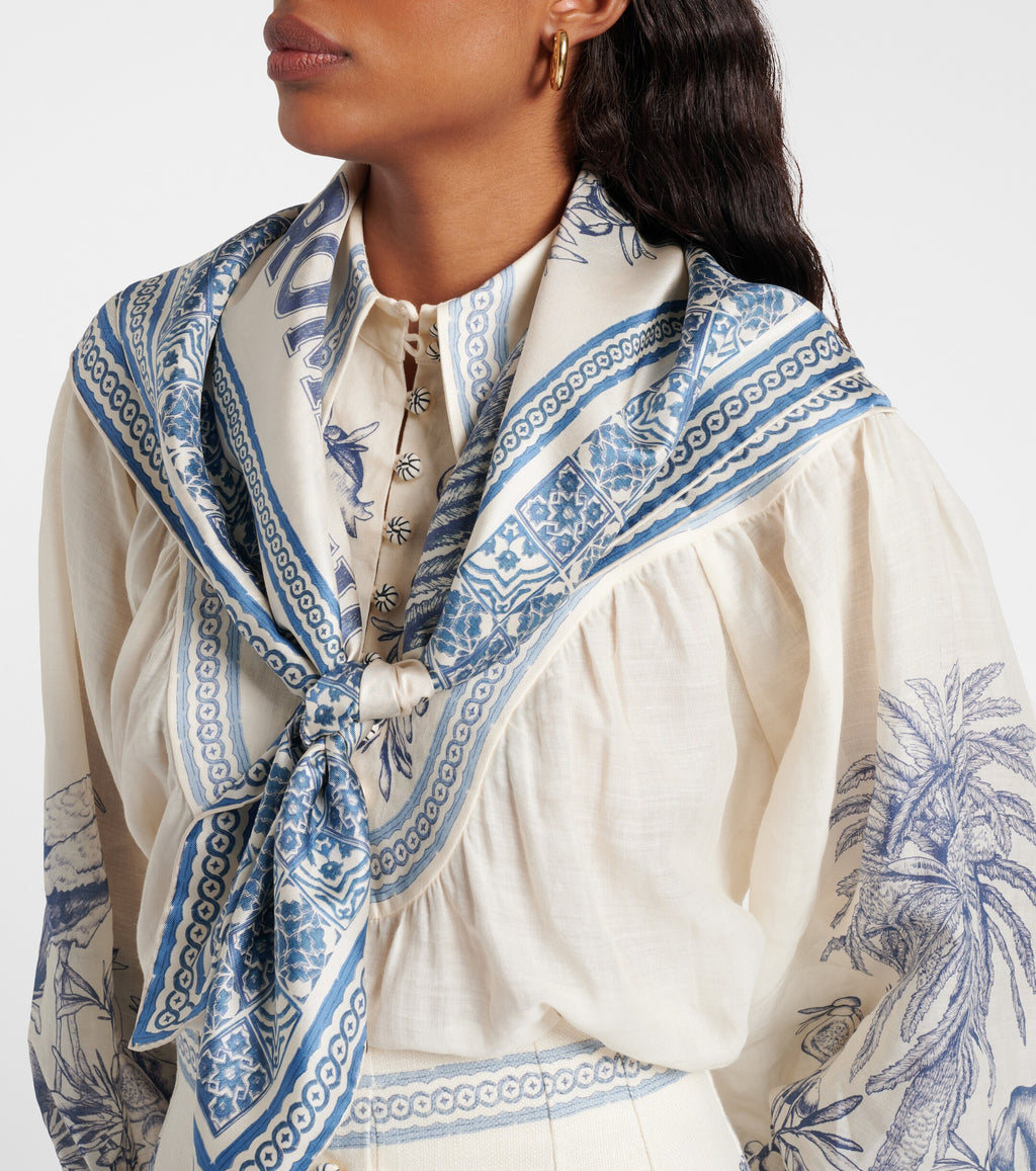 Villa Romantica silk scarf