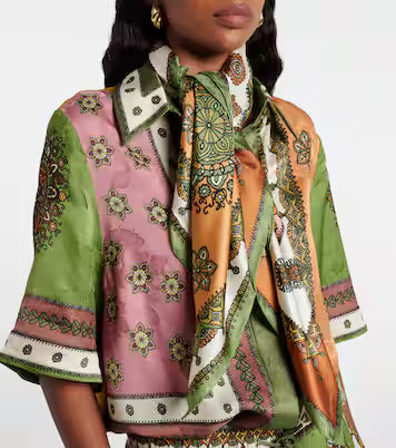 Contina Tiles silk scarf
