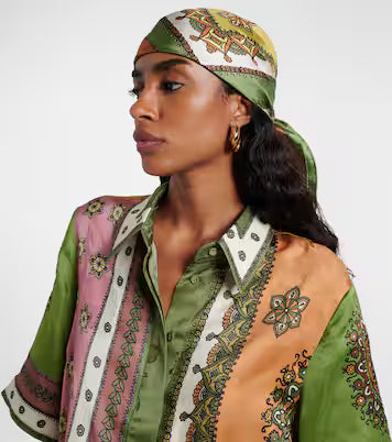 Contina Tiles silk scarf