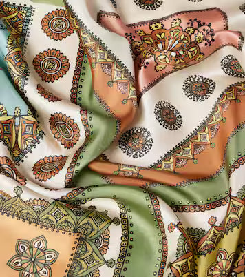 Contina Tiles silk scarf