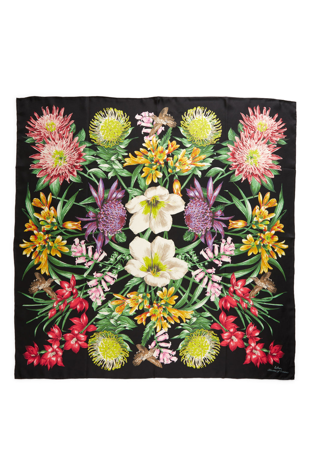 Blooms of Oceania Silk Square Scarf