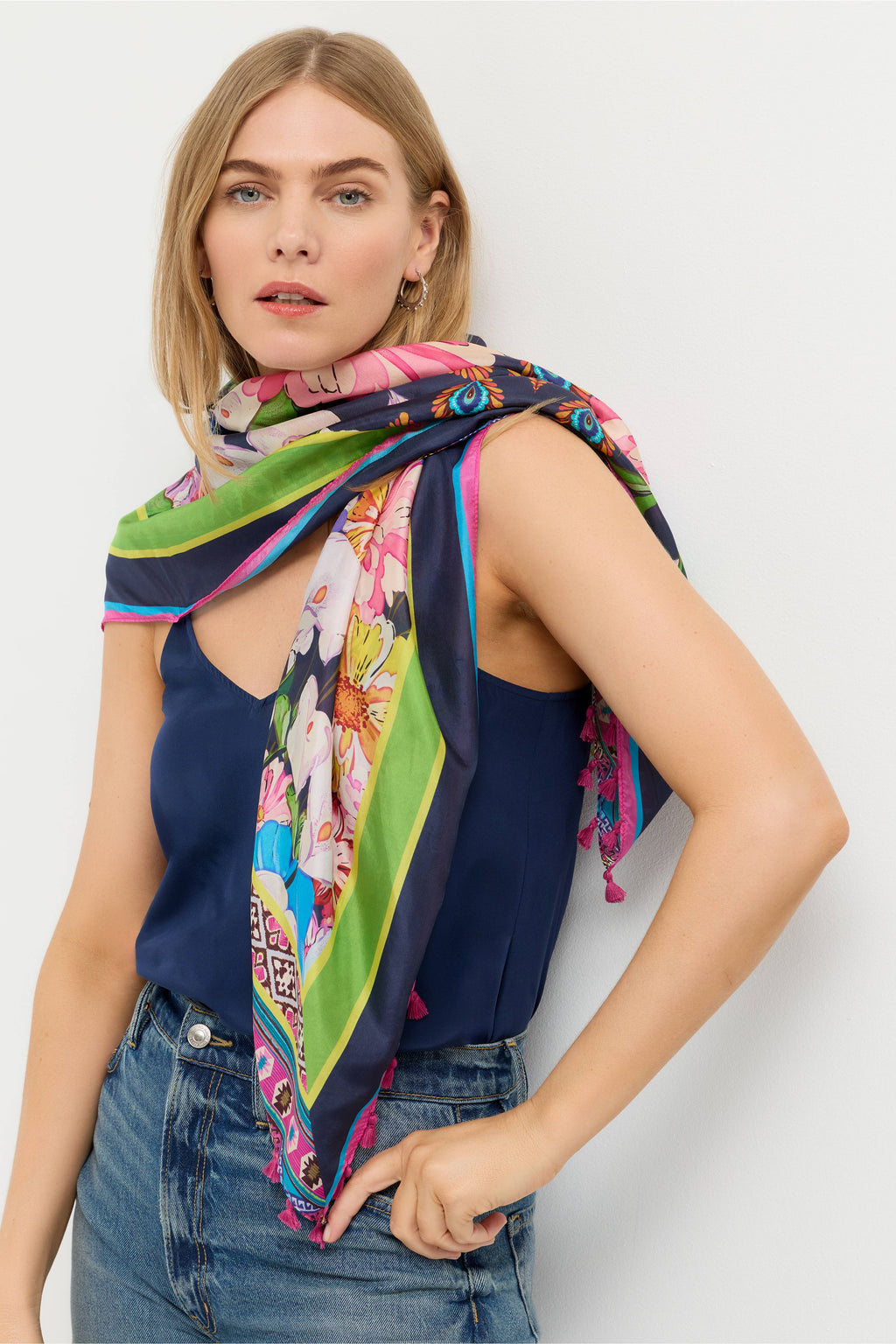 GERBERA SILK SCARF