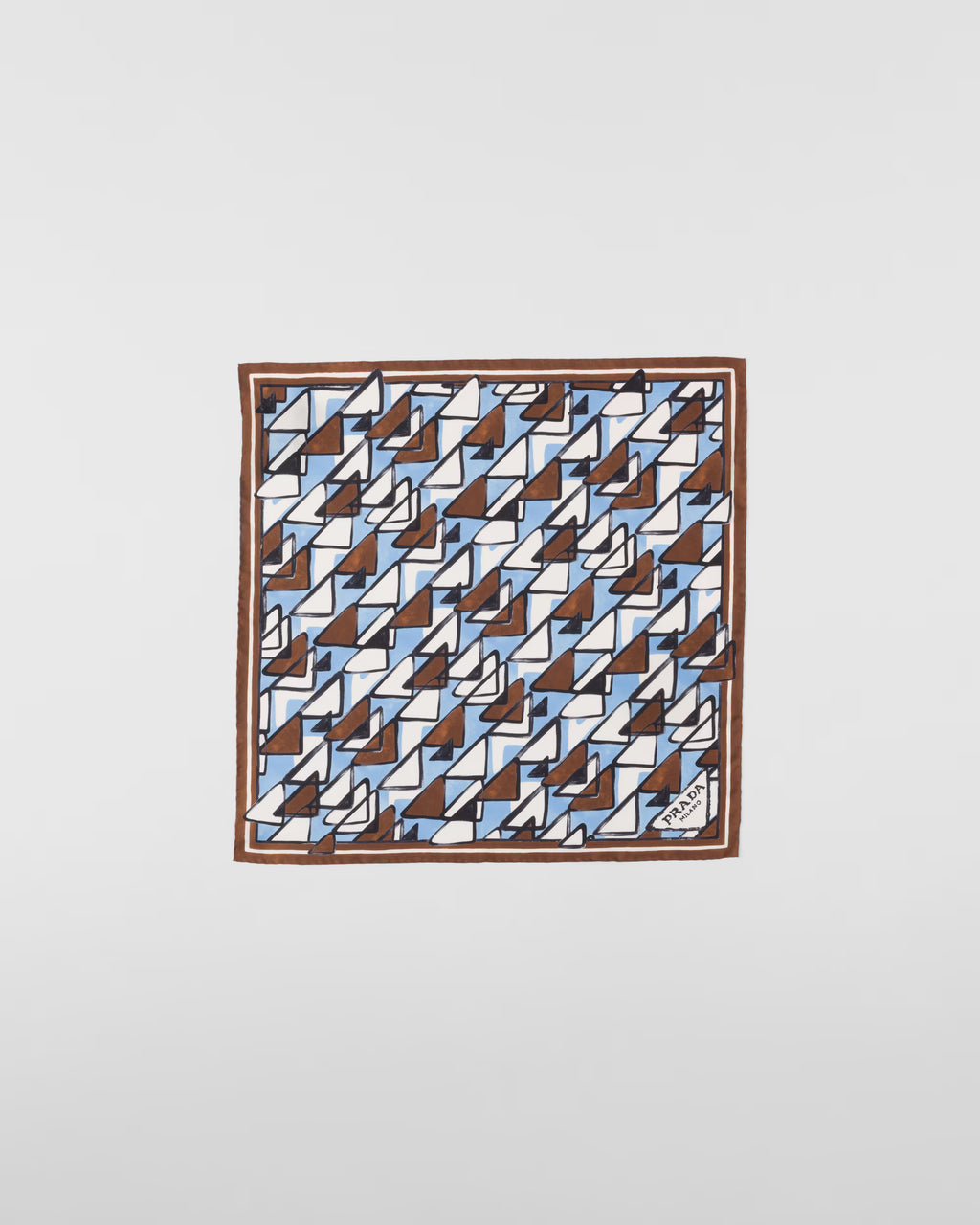 Printed silk twill scarf 55x55