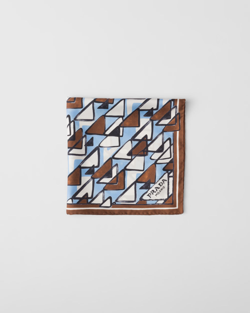 Printed silk twill scarf 55x55