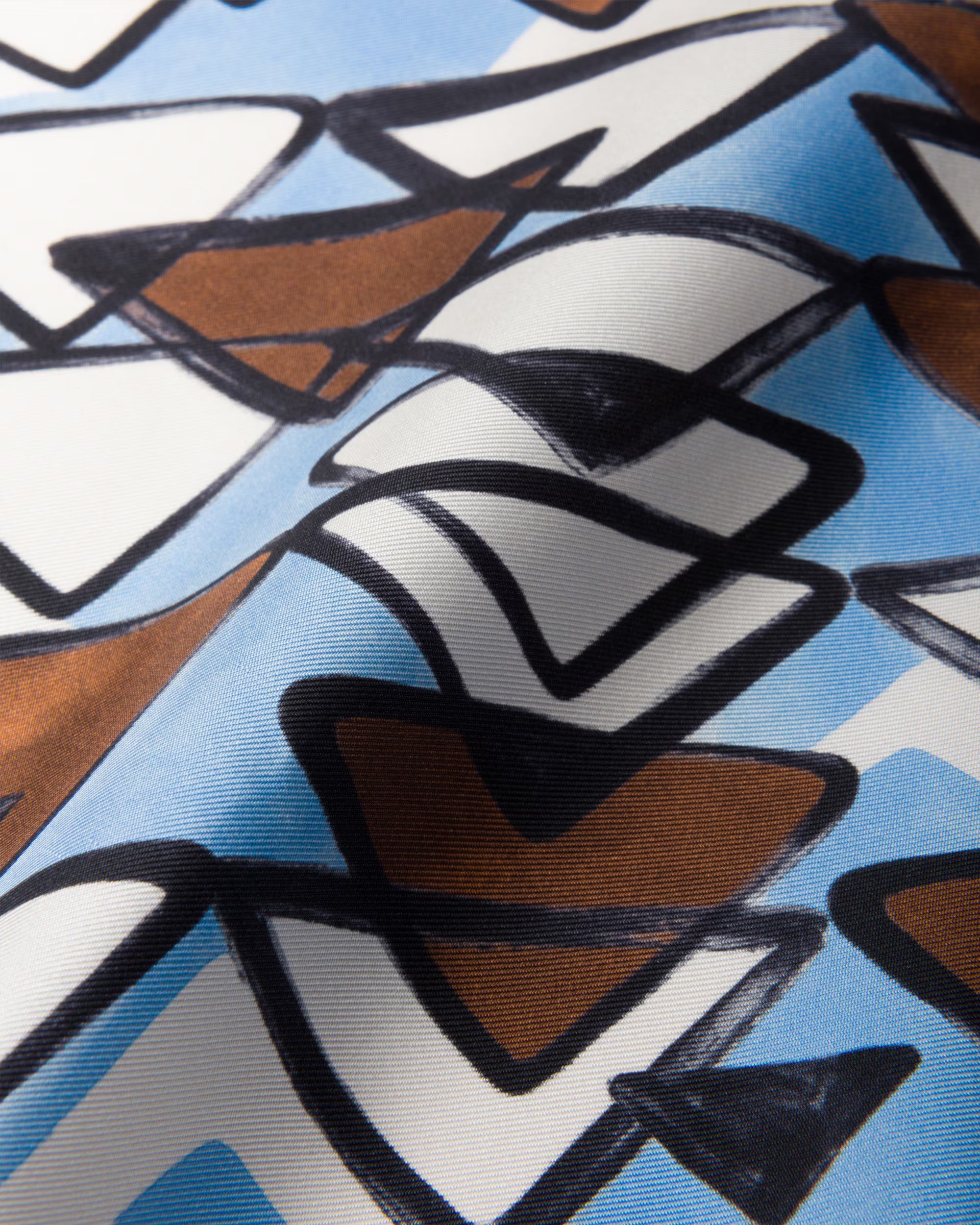 Printed silk twill scarf 55x55
