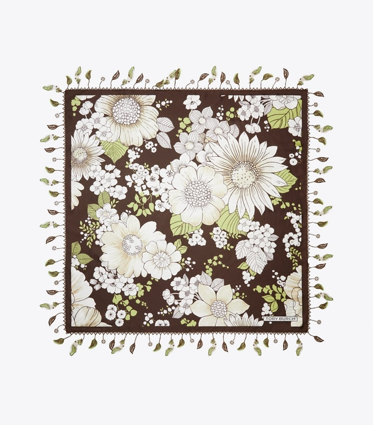 FLORAL SILK SQUARE SCARF