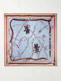 Printed silk-satin scarf