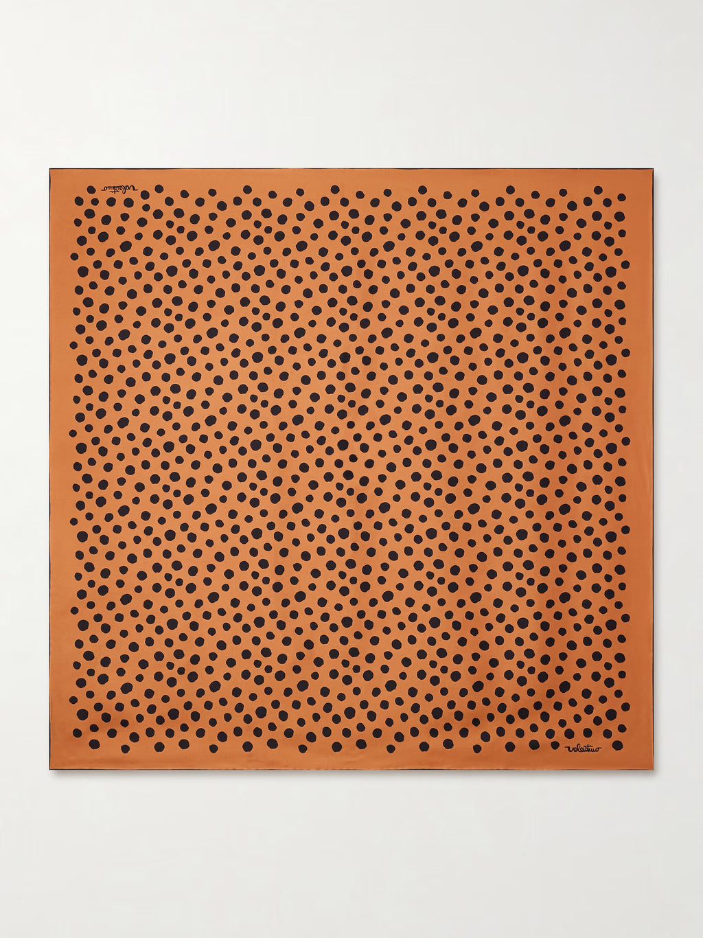 Polka-dot silk-twill scarf