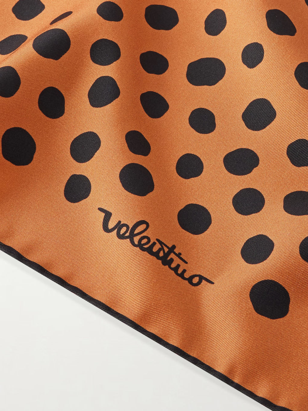 Polka-dot silk-twill scarf