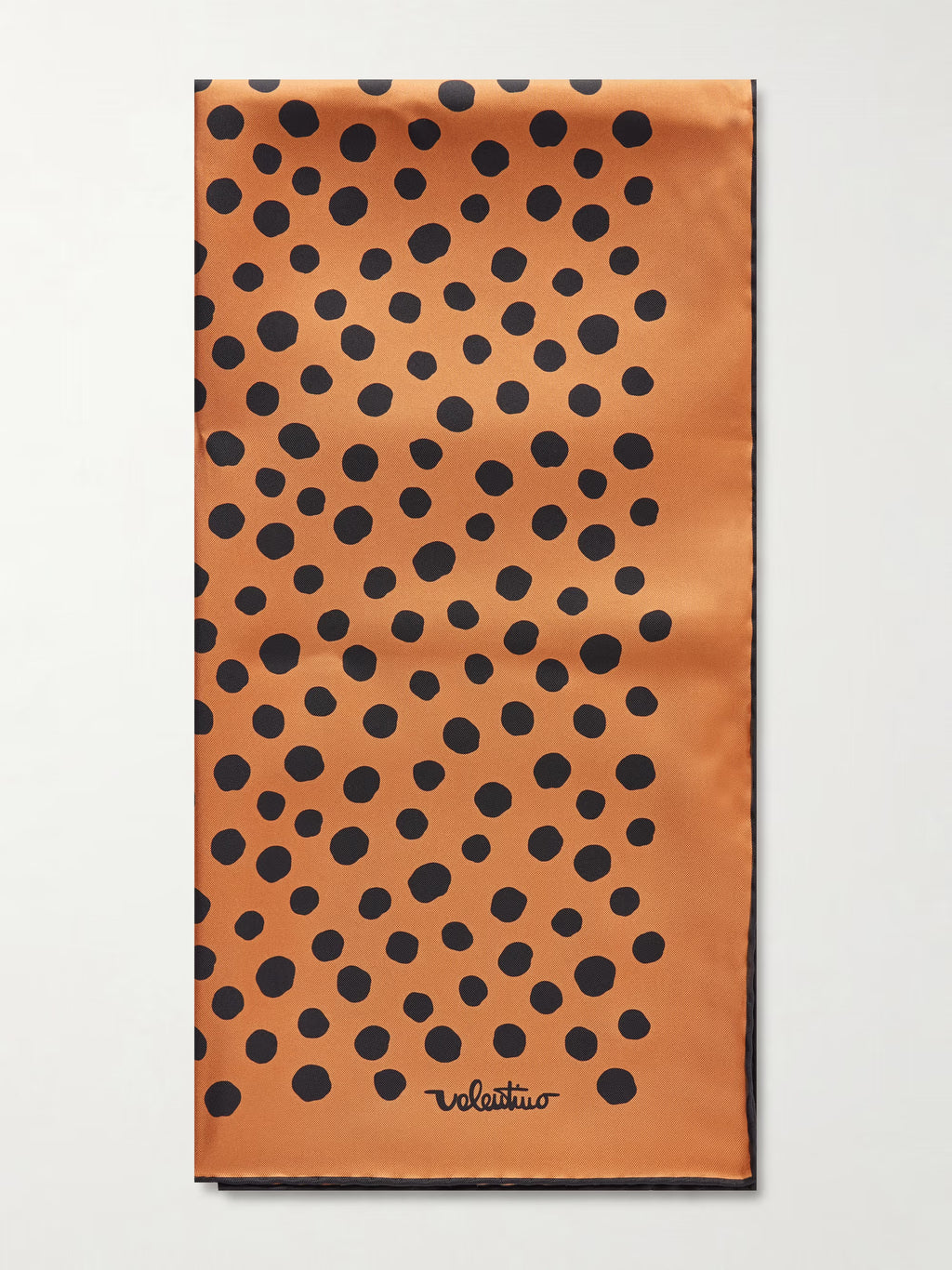 Polka-dot silk-twill scarf